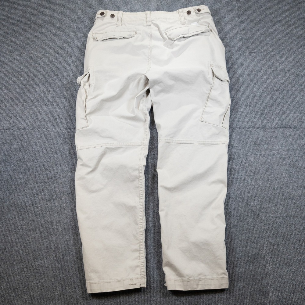 American Eagle Slim Lived-In Cargo Pants Mens 32x30 Tan Khaki Utility Trousers - Picture 15 of 15
